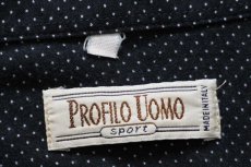 画像4: 90s イタリア製 PROFILO UOMO ドット柄 半袖 レーヨンシャツ 黒×白 L (4)