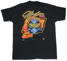 画像3: 00s メキシコ製 NASCAR JEFF GORDON DUPONT PEPSIペプシ ヘルメット 両面プリント コットンTシャツ 黒 XXL★特大 (3)