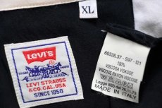 画像5: 90s イタリア製 Levi'sリーバイス SF.CAL.USA バックプリント ツートン レーヨン オープンカラー ボウリングシャツ 黒×白 XL★ユーロ (5)