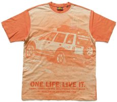 画像1: 00s CAMEL TROPHY キャメル ADVENTURE WEAR ONE LIFE.LIVE IT. LAND ROVER フォトプリント コットンTシャツ XL (1)