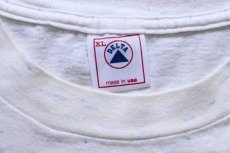 画像4: 90s USA製 K GO BIG BLUE ビッグロゴ コットンTシャツ 杢ホワイト XL (4)