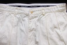 画像3: 90s POLO GOLF ラルフローレン CLASSIC GOLF SHORT ツータック コットン ショートパンツ クリーム 36★ショーツ (3)