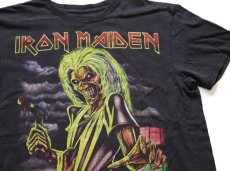 画像1: IRON MAIDEN Killers 両面プリント コットン バンドTシャツ 黒 L (1)