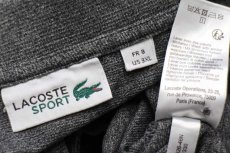 画像4: LACOSTE SPORT ラコステ ワンポイント コットン 長袖ポロシャツ 杢グレー 8★118 特大 (4)