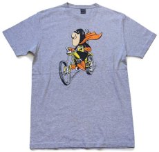 画像2: USA製 FRESHJIVE BUDMANバドマン MIGHTY MALT チョッパー コットンTシャツ 杢グレー L (2)