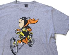 画像1: USA製 FRESHJIVE BUDMANバドマン MIGHTY MALT チョッパー コットンTシャツ 杢グレー L (1)