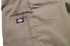 画像4: メキシコ製 Dickiesディッキーズ ワーク ハーフパンツ ブラウンベージュ 36★19 ショーツ ショートパンツ (4)