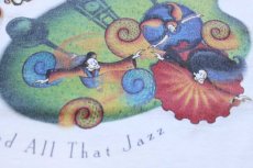 画像4: 90s USA製 Dulugue And All That Jazz アート コットンTシャツ 白 L (4)