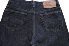 画像5: 90s USA製 Levi'sリーバイス 501 ダメージ カットオフ 先染め ブラック デニムパンツ w34 (5)