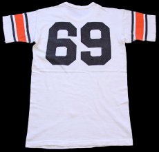 画像3: 60s CHAMPIONチャンピオン ランタグ SYRACUSE 69 ナンバリング 両面 オール染み込みプリント コットン フットボールTシャツ 白 (3)