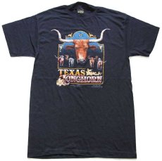 画像2: 80s USA製 3D EMBLEM TEXAS LONGHORN 牛 Tシャツ 黒 L (2)