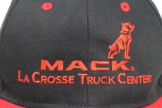 画像5: MACK LA CROSSE TRUCK CENTER マックトラック ロゴ刺繍 ツートン 切り替え コットンキャップ 黒×赤 (5)