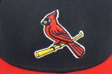 画像5: NEW ERA 39THIRTY MLB St. Louis Cardinals 刺繍 ツートン 切り替え ベースボールキャップ 濃紺×赤 S-M (5)