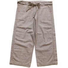 画像1: Leeリー 3/4 DRAWSTRING PANT コットン グロップドパンツ グレーブラウン S★ユーロ ショートパンツ ショーツ (1)