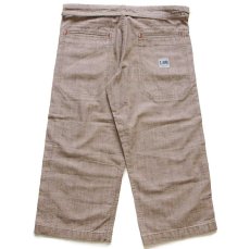 画像2: Leeリー 3/4 DRAWSTRING PANT コットン グロップドパンツ グレーブラウン S★ユーロ ショートパンツ ショーツ (2)