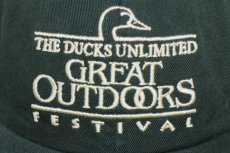 画像5: THE DUCKS UNLIMITED GREAT OUTDOORS FESTIVAL ダック 刺繍 コットンキャップ 深緑 (5)