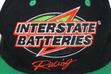 画像5: NASCAR INTERSTATES BATTERIES Racing 18 ナンバリング 刺繍 ツートン 切り替え コットンキャップ 黒×緑 (5)