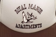 画像5: 90s ROYAL MANOR APARTMENTS バード ツートン 切り替え メッシュキャップ ブラウン (5)