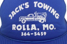 画像5: 00s JACK'S TOWING ROLLA,MO. レッカー車 メッシュキャップ 青 (5)