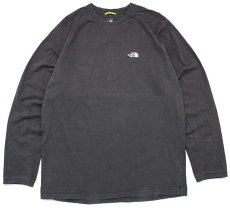 画像1: THE NORTH FACEノースフェイス A5 series ワンポイント コットン 長袖Tシャツ チャコールグレー M (1)