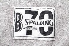 画像5: 90s SPALDINGスポルディング SPORTS B70 ADVENTURES コットン カットソー パーカー 杢グレー L (5)