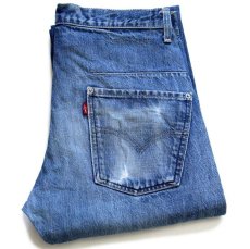 画像1: 00s ポーランド製 Levi'sリーバイス ENGINEERED JEANS 00001 立体裁断 デニムパンツ ヒゲ w32 L34★ユーロ (1)