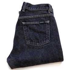 画像1: 90s USA製 GUESSゲス JEANS ブラック デニムパンツ 先染め w29 (1)