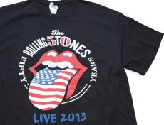 画像1: The Rolling Stones ローリングストーンズ FIFTY YEARS LIVE 2013 両面プリント バンドTシャツ 黒 L (1)