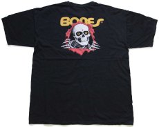 画像3: POWELL PERALTA パウエル ペラルタ BONES 覗きボーンズ コットンTシャツ 黒 XL (3)