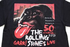 画像4: The Rolling Stones ローリングストーンズ FIFTY YEARS LIVE 2013 両面プリント バンドTシャツ 黒 L (4)