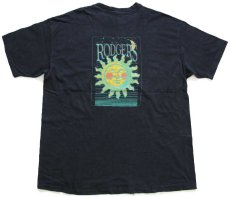 画像3: 90s USA製 Hanes RODGER'S サンフェイス ムーンフェイス コットンTシャツ 黒 XL (3)