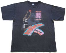 画像2: 90s USA製 SALEM NBA SAN ANTONIO SPURS David ROBINSON コットンTシャツ 黒 フェード XL (2)