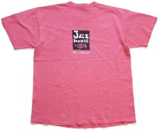 画像3: 90s Jazz house New Orleans アート 両面プリント コットンTシャツ ピンク L (3)