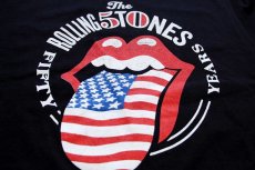 画像5: The Rolling Stones ローリングストーンズ FIFTY YEARS LIVE 2013 両面プリント バンドTシャツ 黒 L (5)