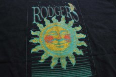 画像4: 90s USA製 Hanes RODGER'S サンフェイス ムーンフェイス コットンTシャツ 黒 XL (4)