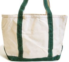 画像2: 00s USA製 L.L.Bean BOAT AND TOTE A2S 刺繍 キャンバス トートバッグ 緑 M★ミディアム (2)