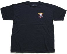 画像2: POWELL PERALTA パウエル ペラルタ BONES 覗きボーンズ コットンTシャツ 黒 XL (2)