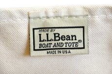 画像3: USA製 L.L.Bean BOAT AND TOTE W 刺繍 レザーハンドル キャンバス トートバッグ 紺 M★ミディアム (3)