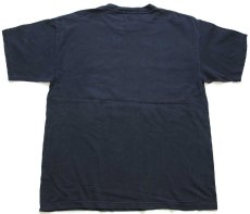 画像3: 90s ひまわり アート 発泡プリント リベット付き コットンTシャツ 黒 (3)