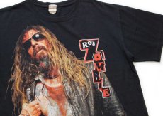 画像1: ROB ZOMBIE ロブゾンビ 2010 フォトプリント コットン ツアーTシャツ 黒 L★WHITE ZOMBIE (1)