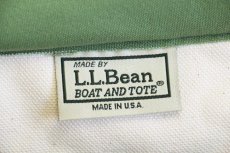 画像3: USA製 L.L.Bean BOAT AND TOTE Anna 刺繍 キャンバス トートバッグ ジップトップ ライトグリーン M★ミディアム (3)