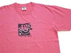 画像1: 90s Jazz house New Orleans アート 両面プリント コットンTシャツ ピンク L (1)