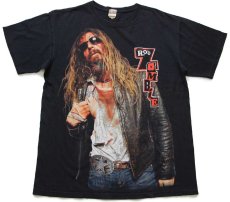 画像2: ROB ZOMBIE ロブゾンビ 2010 フォトプリント コットン ツアーTシャツ 黒 L★WHITE ZOMBIE (2)