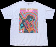 画像2: JIMI HENDRIX ジミ ヘンドリックス コットンTシャツ 白 XL (2)