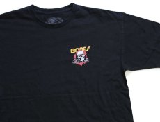 画像1: POWELL PERALTA パウエル ペラルタ BONES 覗きボーンズ コットンTシャツ 黒 XL (1)