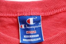 画像5: 90s USA製 Championチャンピオン ワンポイント スクリプト ロゴ コットンTシャツ ピンク M (5)