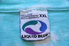 画像5: 90s LIQUID BLUE OCEANICA 海洋生物 アート 両面プリント タイダイ染め コットンTシャツ XXL★特大 (5)