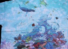 画像3: 90s LIQUID BLUE OCEANICA 海洋生物 アート 両面プリント タイダイ染め コットンTシャツ XXL★特大 (3)