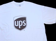 画像1: 00s UPS ビッグロゴ コットンTシャツ 白 XXL★特大 (1)