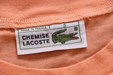 画像4: 70s フランス製 CHEMISE LACOSTE ラコステ ワンポイント コットンTシャツ サーモンピンク 3 (4)